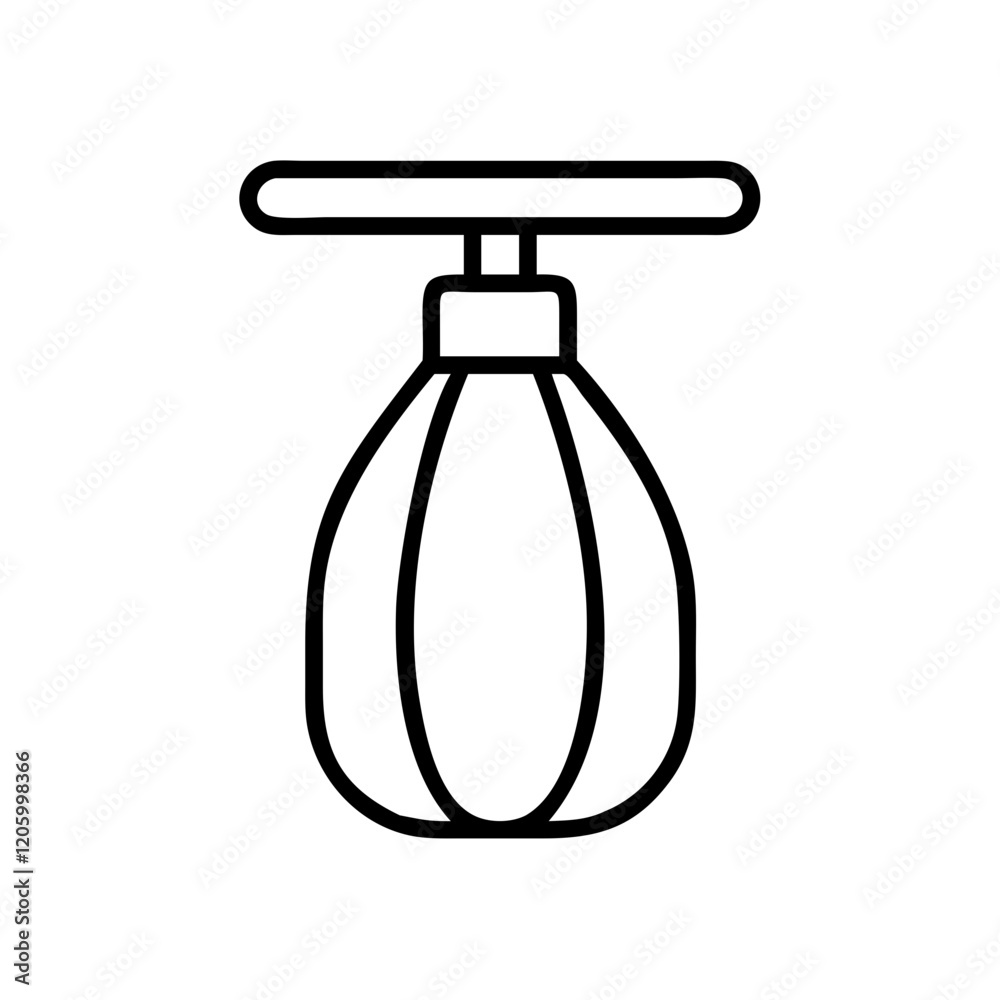 Fototapeta premium punching bag icon, punching bag line art - simple line art of punching bag, perfect for punching bag logos and icons
