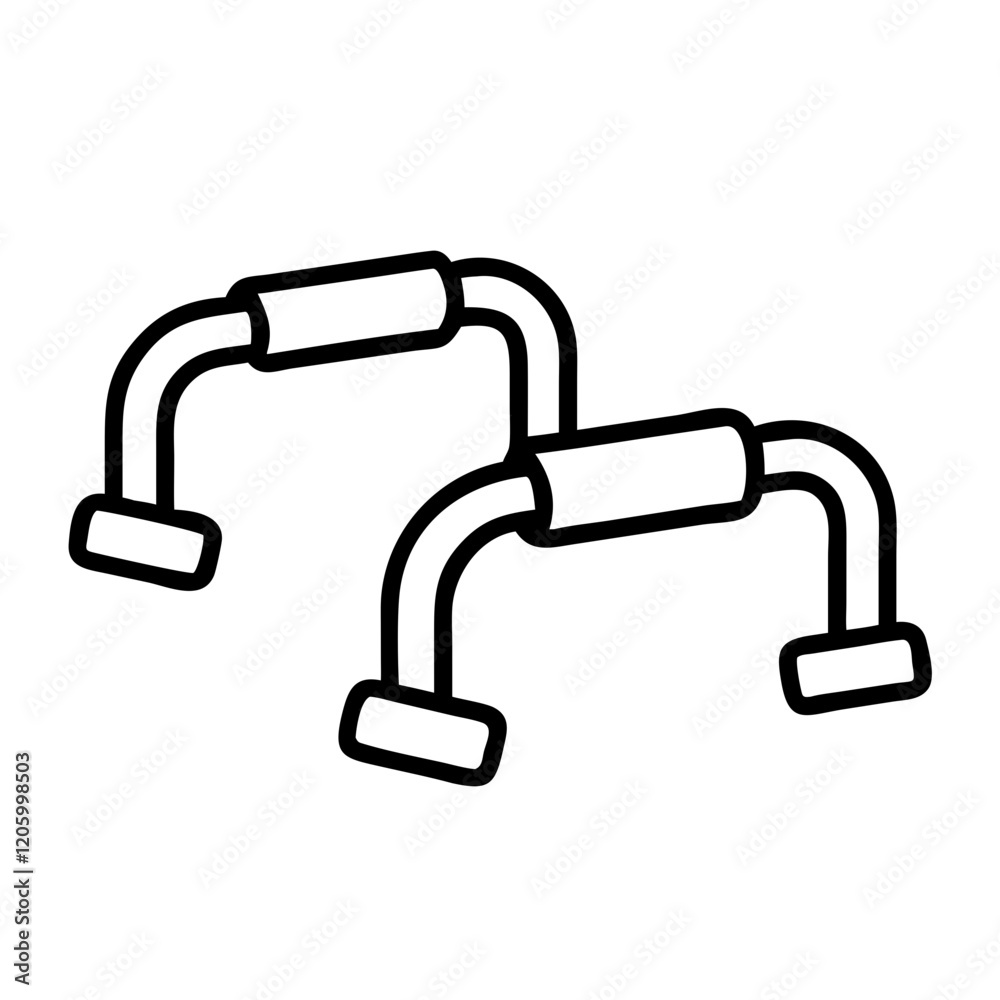push up bar icon, push up bar line art - simple line art of push up bar, perfect for push up bar logos and icons push up bar icon, push up bar line art - simple line art of push up bar, perfect for push up bar logos and icons