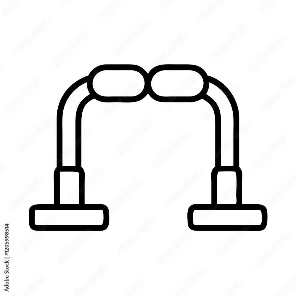 push up bar icon, push up bar line art - simple line art of push up bar, perfect for push up bar logos and icons push up bar icon, push up bar line art - simple line art of push up bar, perfect for push up bar logos and icons