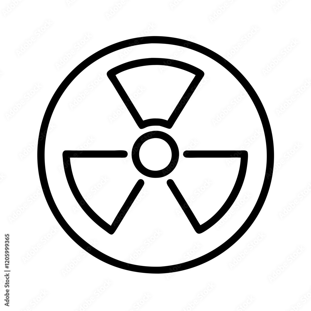 radiation symbol icon, radiation symbol line art - simple line art of radiation symbol, perfect for radiation symbol logos and icons radiation symbol icon, radiation symbol line art - simple line art of radiation symbol, perfect for radiation symbol logos and icons
