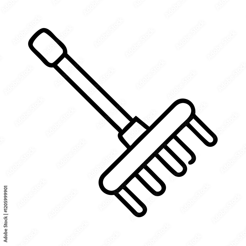 rake icon, rake line art - simple line art of rake, perfect for rake logos and icons rake icon, rake line art - simple line art of rake, perfect for rake logos and icons