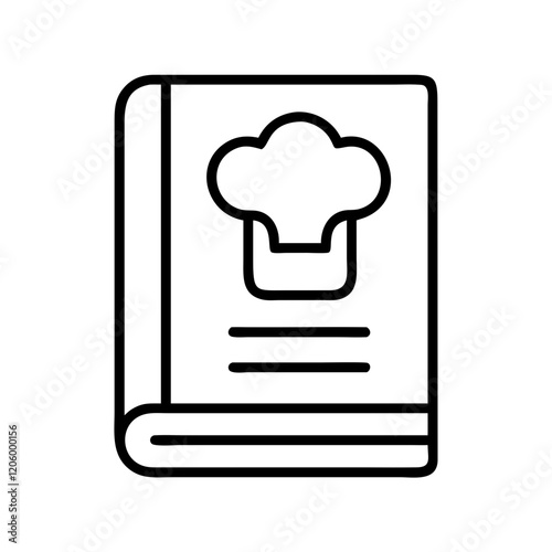 recipe book icon, recipe book line art - simple line art of recipe book, perfect for recipe book logos and icons