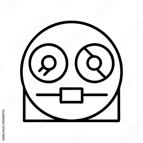 reel to reel tape icon, reel to reel tape line art - simple line art of reel to reel tape, perfect for reel to reel tape logos and icons