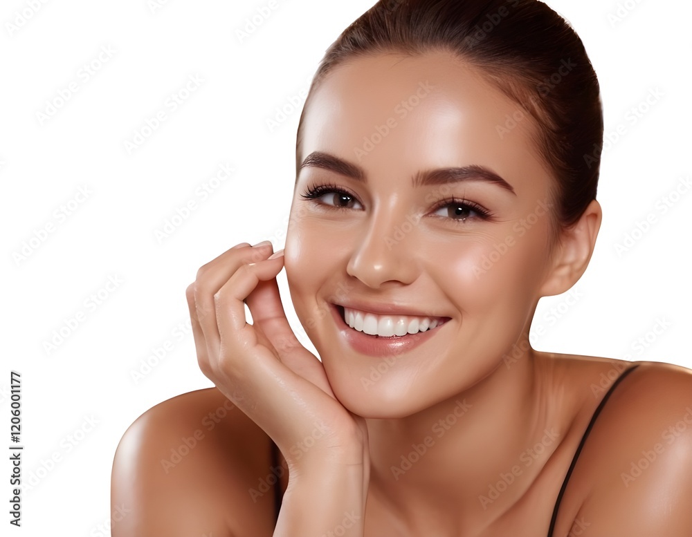 Woman Gently Touching Her Smooth Radiant Skin with Copy Space for Your Skincare Advertisement
Woman Gently Touching Her Smooth Radiant Skin with Copy Space for Your Skincare Advertisement