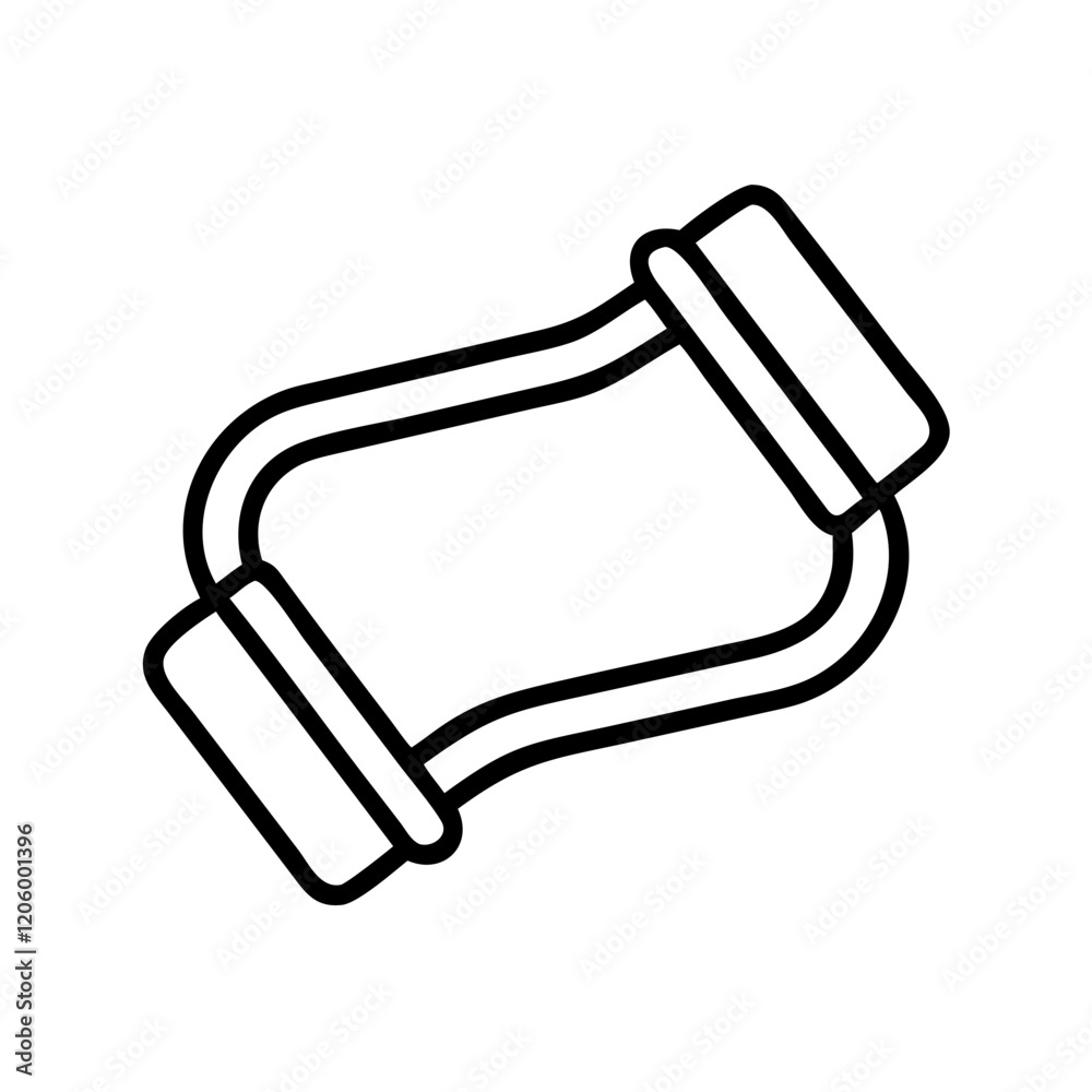Fototapeta premium resistance band icon, resistance band line art - simple line art of resistance band, perfect for resistance band logos and icons