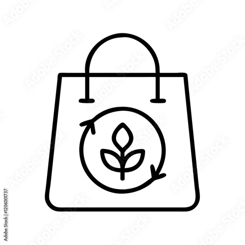 reusable bag icon, reusable bag line art - simple line art of reusable bag, perfect for reusable bag logos and icons