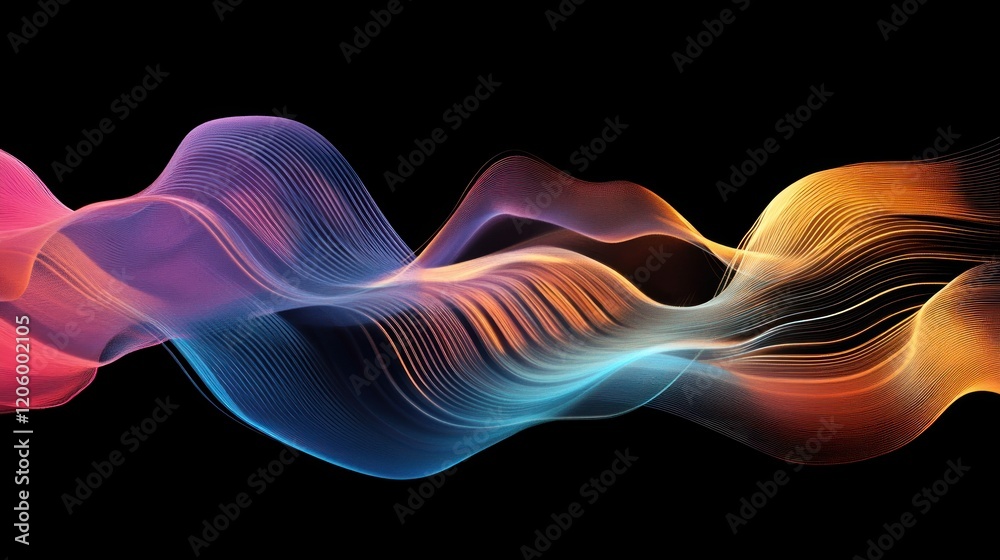 Obraz premium Dynamic modern design featuring colorful streaks and gradient transitions, ideal for digital media, technology, or creative projects 