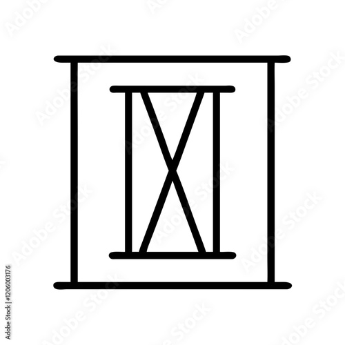 roman numerals icon, roman numerals line art - simple line art of roman numerals, perfect for roman numerals logos and icons