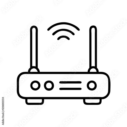 router icon, router line art - simple line art of router, perfect for router logos and icons