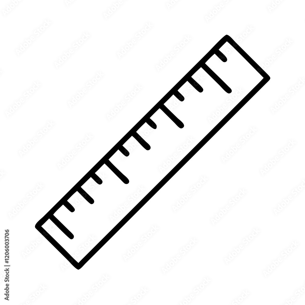 ruler icon, ruler line art - simple line art of ruler, perfect for ruler logos and icons ruler icon, ruler line art - simple line art of ruler, perfect for ruler logos and icons