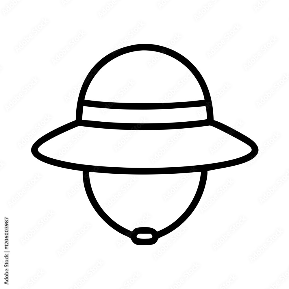 safari hat icon, safari hat line art - simple line art of safari hat, perfect for safari hat logos and icons safari hat icon, safari hat line art - simple line art of safari hat, perfect for safari hat logos and icons