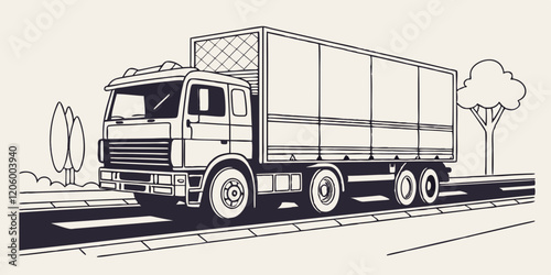 truck on the road