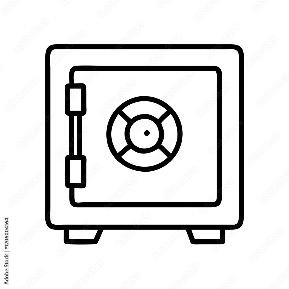 safe box icon, safe box line art - simple line art of safe box, perfect for safe box logos and icons safe box icon, safe box line art - simple line art of safe box, perfect for safe box logos and icons