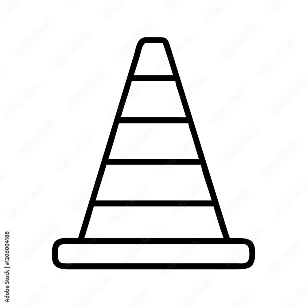 safety cone icon, safety cone line art - simple line art of safety cone, perfect for safety cone logos and icons safety cone icon, safety cone line art - simple line art of safety cone, perfect for safety cone logos and icons