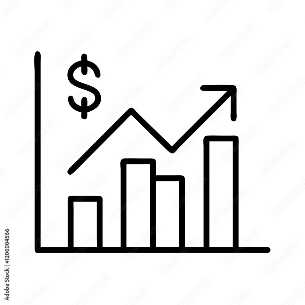 sales chart icon, sales chart line art - simple line art of sales chart, perfect for sales chart logos and icons sales chart icon, sales chart line art - simple line art of sales chart, perfect for sales chart logos and icons