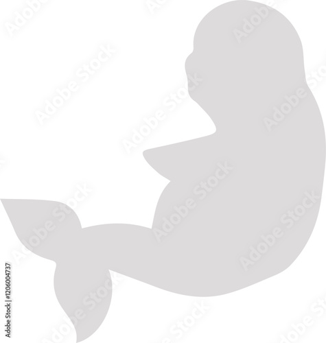 Beluga whale silhouette