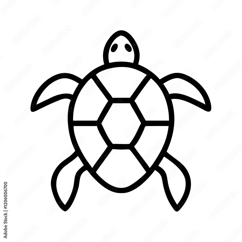 sea turtle icon, sea turtle line art - simple line art of sea turtle, perfect for sea turtle logos and icons sea turtle icon, sea turtle line art - simple line art of sea turtle, perfect for sea turtle logos and icons