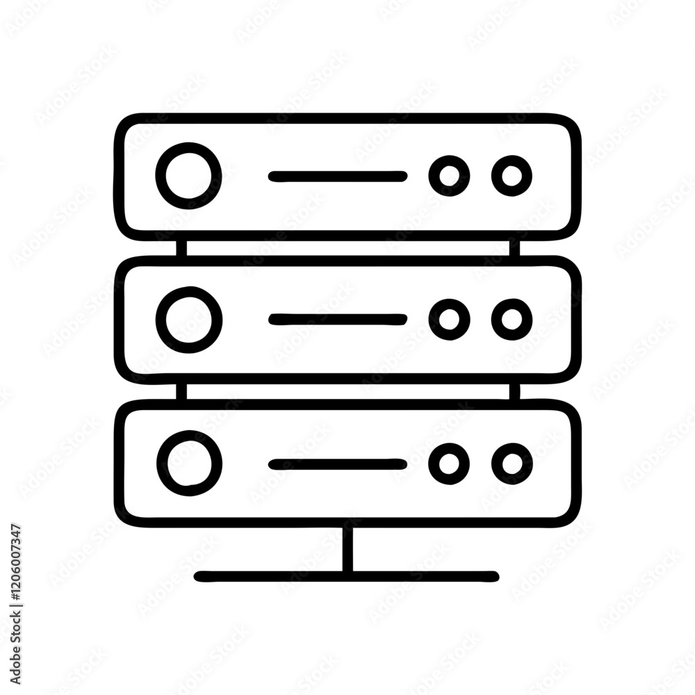 server icon, server line art - simple line art of server, perfect for server logos and icons server icon, server line art - simple line art of server, perfect for server logos and icons