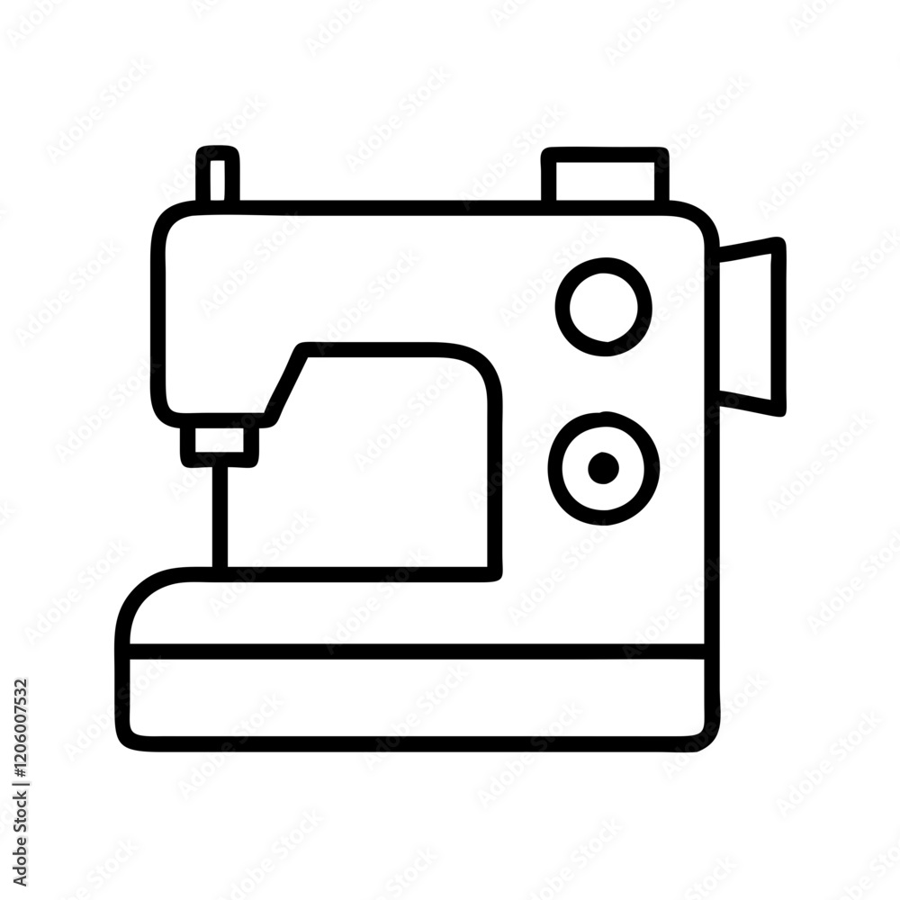 sewing machine icon, sewing machine line art - simple line art of sewing machine, perfect for sewing machine logos and icons sewing machine icon, sewing machine line art - simple line art of sewing machine, perfect for sewing machine logos and icons