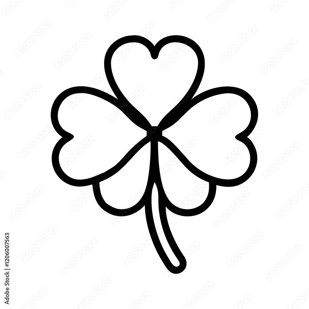 shamrock st patrick s day icon, shamrock st patrick s day line art - simple line art of shamrock st patrick s day, perfect for shamrock st patrick s day logos and icons shamrock st patrick s day icon, shamrock st patrick s day line art - simple line art of shamrock st patrick s day, perfect for shamrock st patrick s day logos and icons