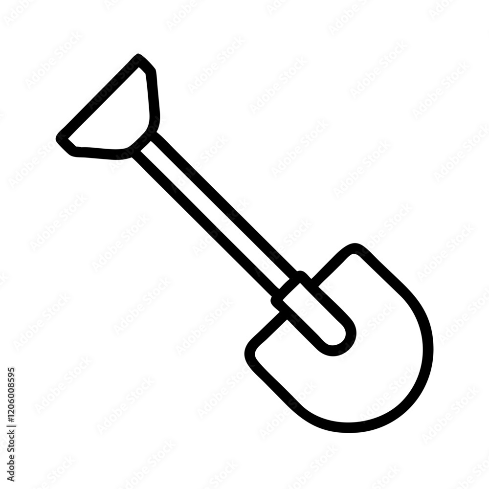 shovel icon, shovel line art - simple line art of shovel, perfect for shovel logos and icons shovel icon, shovel line art - simple line art of shovel, perfect for shovel logos and icons