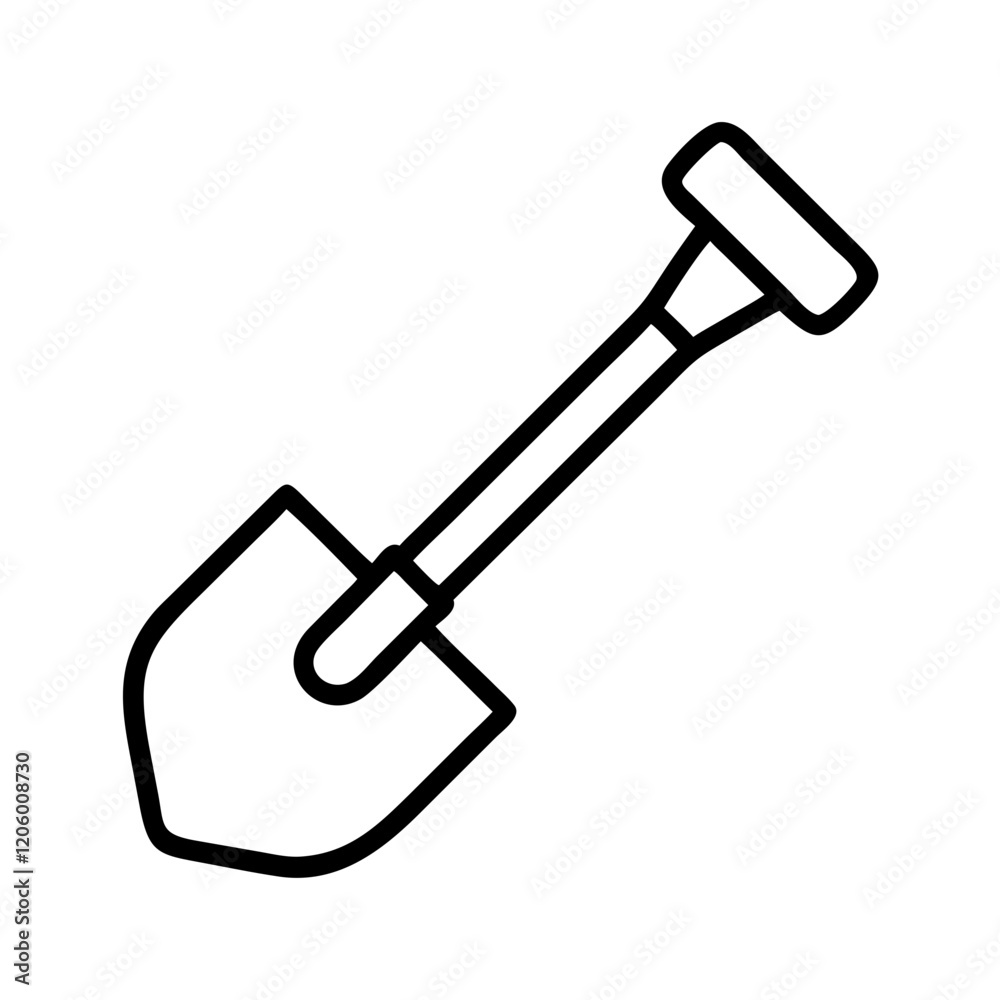 shovel icon, shovel line art - simple line art of shovel, perfect for shovel logos and icons shovel icon, shovel line art - simple line art of shovel, perfect for shovel logos and icons