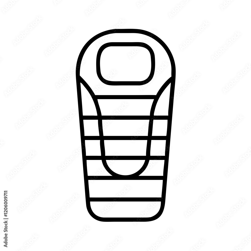 sleeping bag icon, sleeping bag line art - simple line art of sleeping bag, perfect for sleeping bag logos and icons sleeping bag icon, sleeping bag line art - simple line art of sleeping bag, perfect for sleeping bag logos and icons