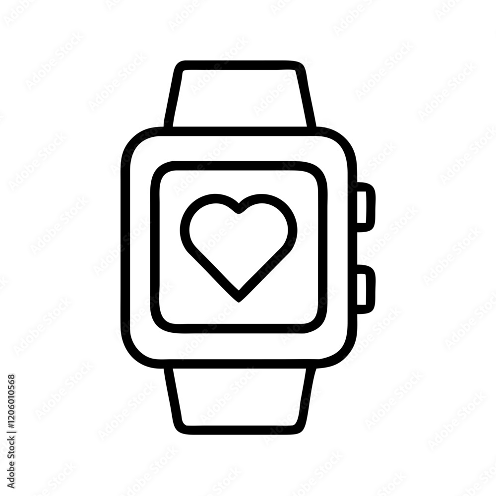 smartwatch icon, smartwatch line art - simple line art of smartwatch, perfect for smartwatch logos and icons smartwatch icon, smartwatch line art - simple line art of smartwatch, perfect for smartwatch logos and icons