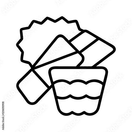 snacks icon, snacks line art - simple line art of snacks, perfect for snacks logos and icons