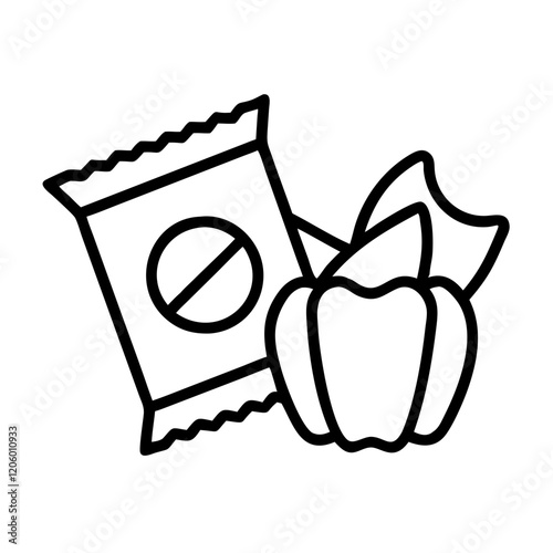 snacks icon, snacks line art - simple line art of snacks, perfect for snacks logos and icons