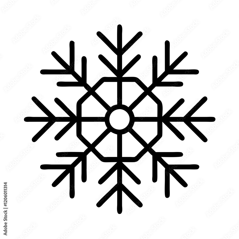 snowflake icon, snowflake line art - simple line art of snowflake, perfect for snowflake logos and icons snowflake icon, snowflake line art - simple line art of snowflake, perfect for snowflake logos and icons