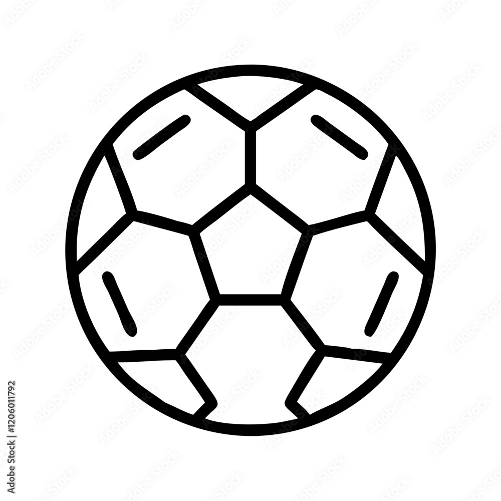 Fototapeta premium soccer ball icon, soccer ball line art - simple line art of soccer ball, perfect for soccer ball logos and icons