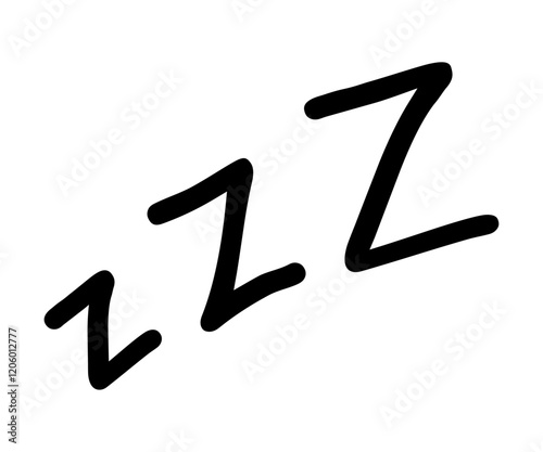 Zzz snore icon, bed sleep sign