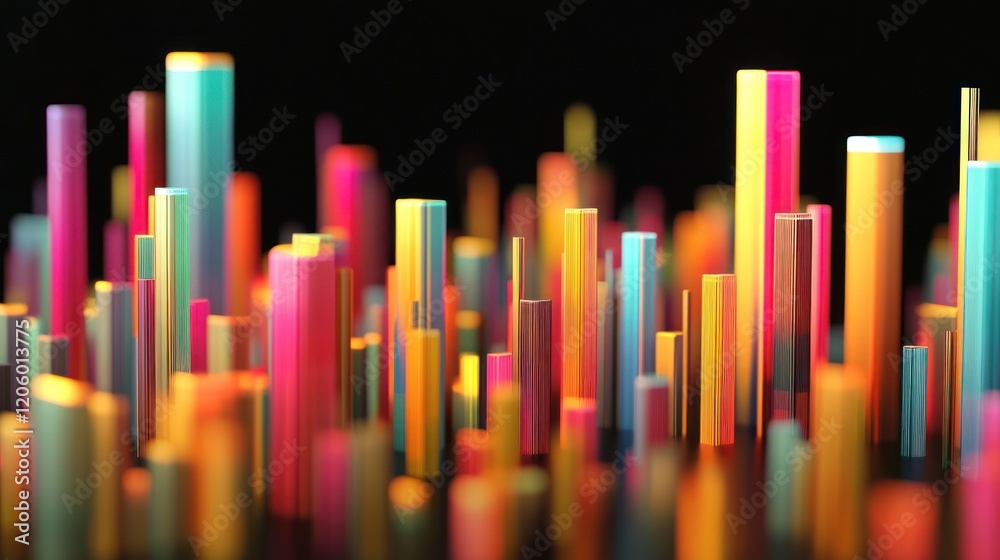 Obraz premium Colorful Abstract Cityscape