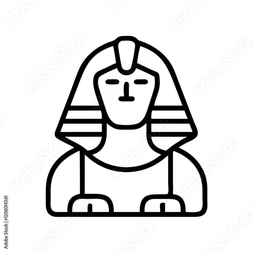 sphinx icon, sphinx line art - simple line art of sphinx, perfect for sphinx logos and icons