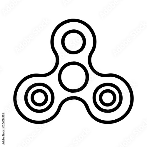 spinner icon, spinner line art - simple line art of spinner, perfect for spinner logos and icons