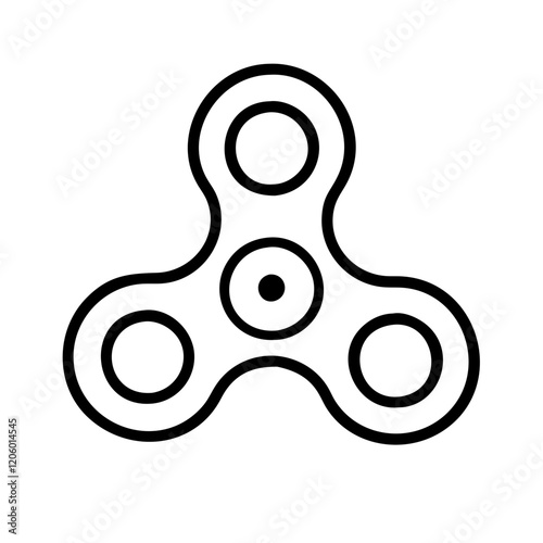 spinner icon, spinner line art - simple line art of spinner, perfect for spinner logos and icons