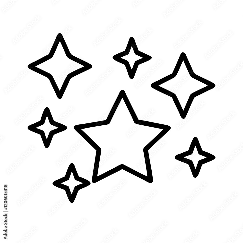 star cluster icon, star cluster line art - simple line art of star cluster, perfect for star cluster logos and icons star cluster icon, star cluster line art - simple line art of star cluster, perfect for star cluster logos and icons