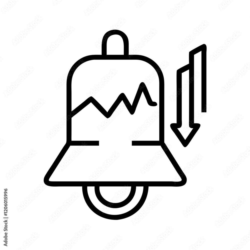 stock market bell icon, stock market bell line art - simple line art of stock market bell, perfect for stock market bell logos and icons stock market bell icon, stock market bell line art - simple line art of stock market bell, perfect for stock market bell logos and icons