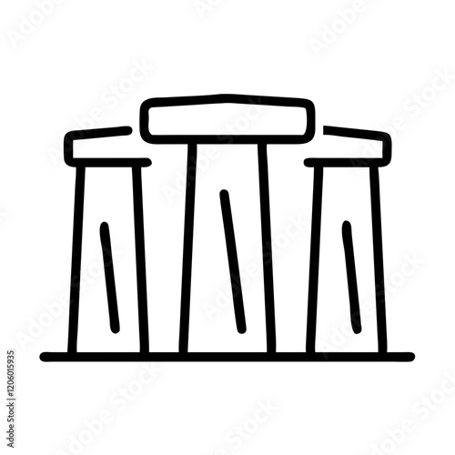 stonehenge icon, stonehenge line art - simple line art of stonehenge, perfect for stonehenge logos and icons