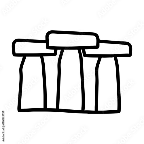 stonehenge icon, stonehenge line art - simple line art of stonehenge, perfect for stonehenge logos and icons