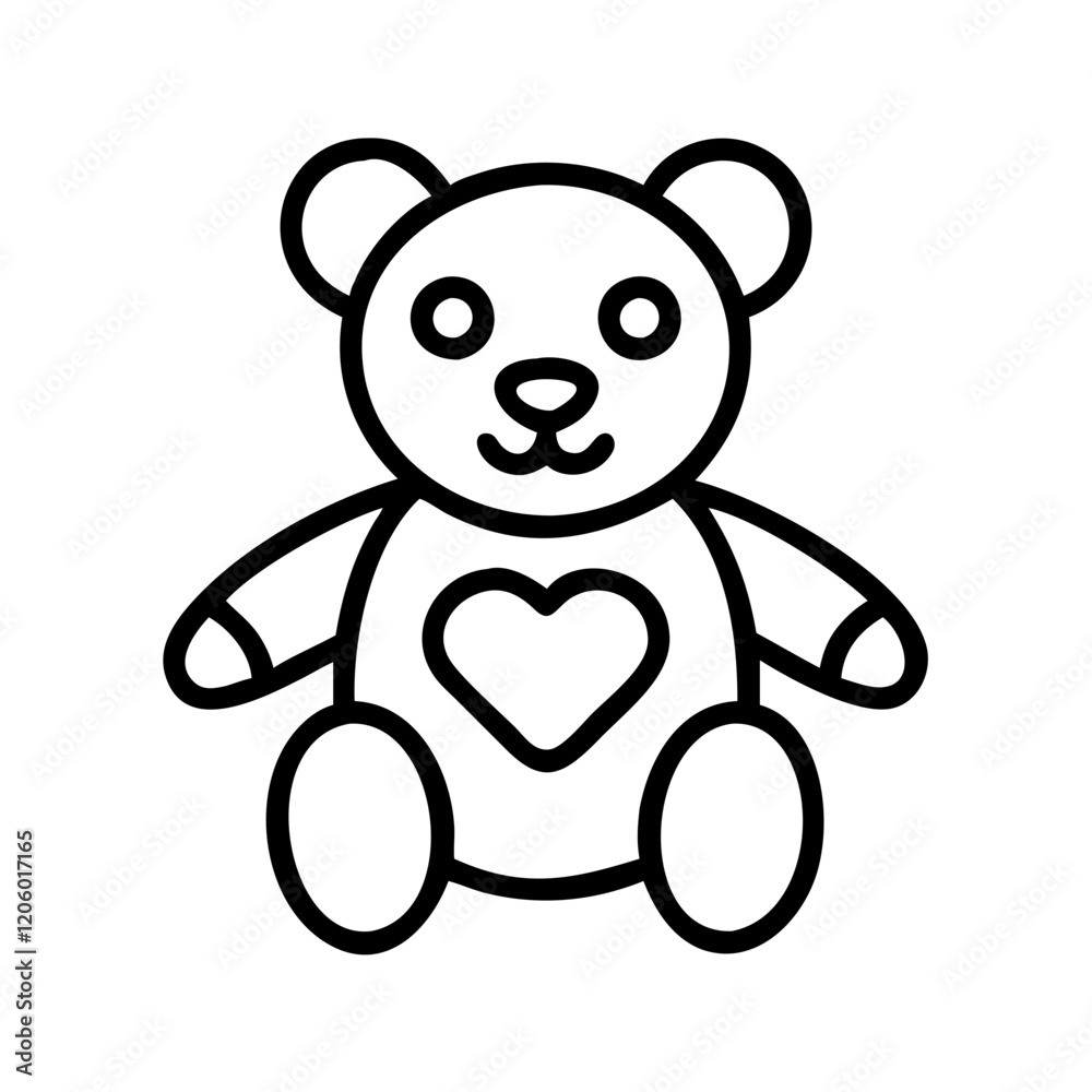 stuffed animal icon, stuffed animal line art - simple line art of stuffed animal, perfect for stuffed animal logos and icons stuffed animal icon, stuffed animal line art - simple line art of stuffed animal, perfect for stuffed animal logos and icons