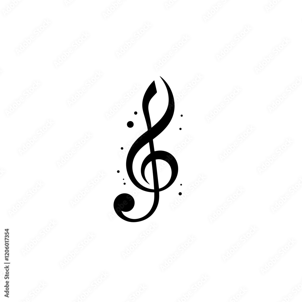 Music simbol. Musicnotes icons. Black treble clef, note, sharp, natural, flat, measure, bar, stave and other. Musical notes icons - stock vector. stock illustration Music simbol. Musicnotes icons. Black treble clef, note, sharp, natural, flat, measure, bar, stave and other. Musical notes icons - stock vector. stock illustration