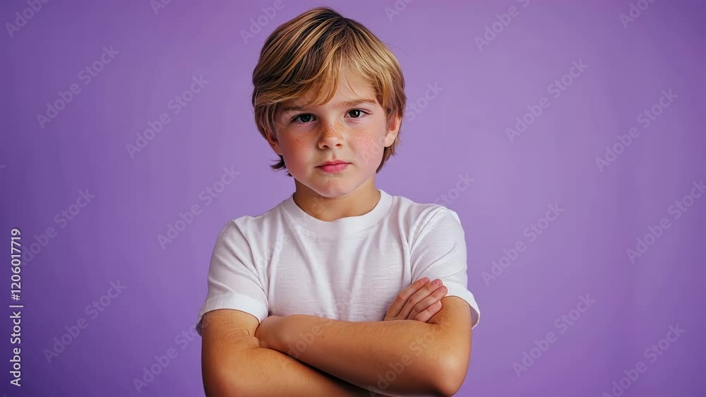 The Boy with Serious Expression The Boy with Serious Expression
