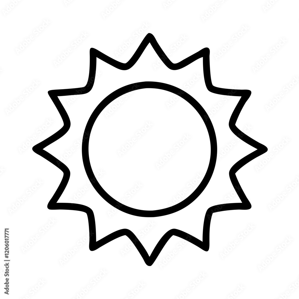 sun icon, sun line art - simple line art of sun, perfect for sun logos and icons sun icon, sun line art - simple line art of sun, perfect for sun logos and icons