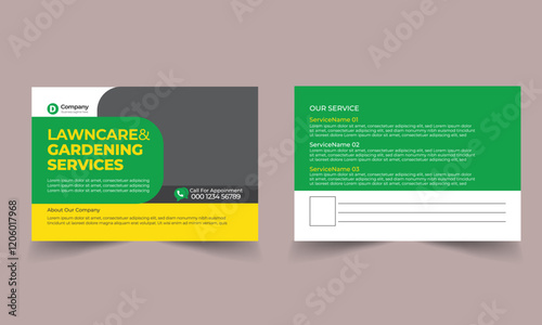 landscaping lawn care postcard, best lawn care Service postcard template,cleaning lawn mowing garden and landscaping mow grass cutting postcard or eddm, every door direct mail design template