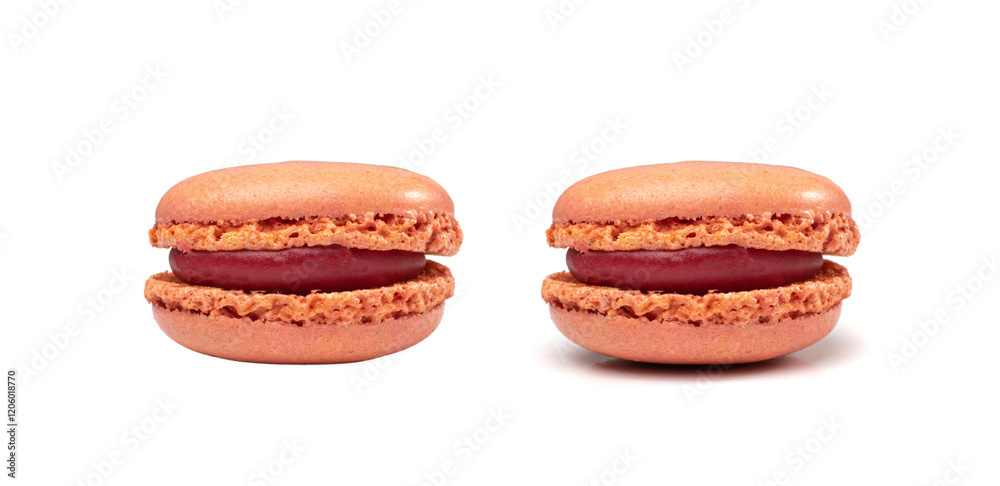 Macaron Cake Isolated, Macaroon Cookie, Almond Meringue, Sweet Macaroons, Colorful French Dessert Macaron Cake Isolated, Macaroon Cookie, Almond Meringue, Sweet Macaroons, Colorful French Dessert