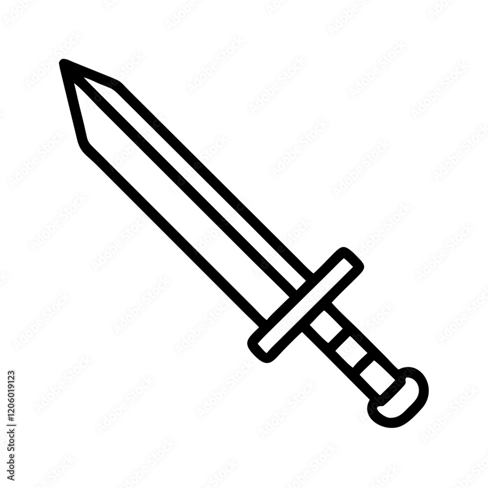 sword icon, sword line art - simple line art of sword, perfect for sword logos and icons sword icon, sword line art - simple line art of sword, perfect for sword logos and icons