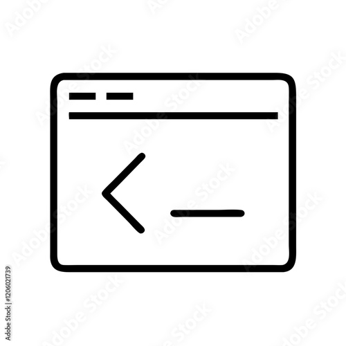 terminal prompt icon, terminal prompt line art - simple line art of terminal prompt, perfect for terminal prompt logos and icons