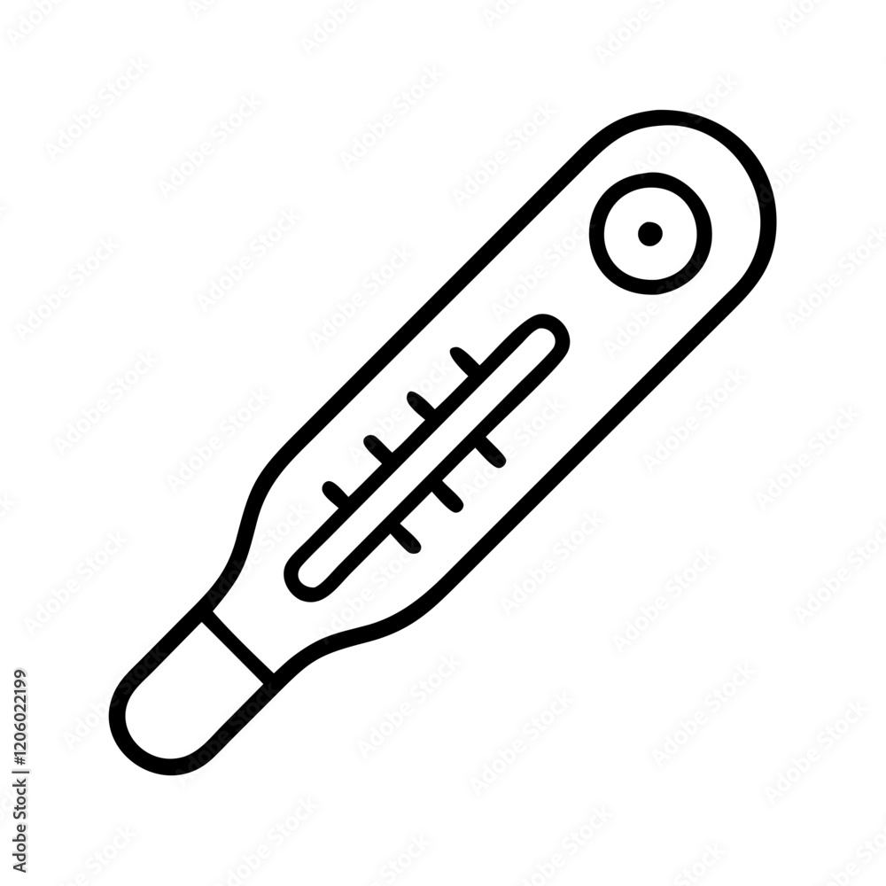 thermometer icon, thermometer line art - simple line art of thermometer, perfect for thermometer logos and icons thermometer icon, thermometer line art - simple line art of thermometer, perfect for thermometer logos and icons